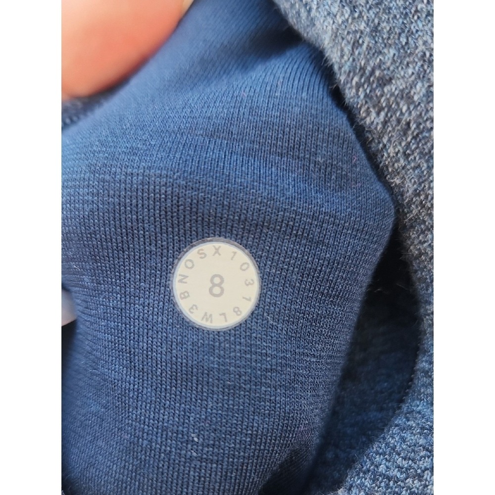 Lululemon Huddle & Hustle Hoodie Heathered Sporty Jet Blue Wash Full Zip 8 Scuba - Picture 5 of 7